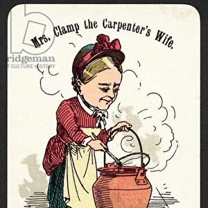 Mrs Clamp The Carpenters Wife (colour litho)