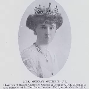 Mrs Murray Guthrie, JP (b / w photo)