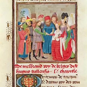 Ms 149 t. 1 fol. 95 Marriage Scene, from the Histoire des Nobles Princes de