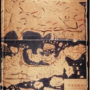 Ms. Arabe 2221 fol. 203 & 204 Map of the Mediterranean, Europe and Africa, 1300 (vellum)