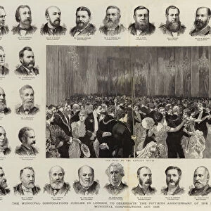 The Municipal Corporations Jubilee in London, to celebrate the Fiftieth Anniversary of the Passing of the Municipal Corporations Act, 1835 (engraving)