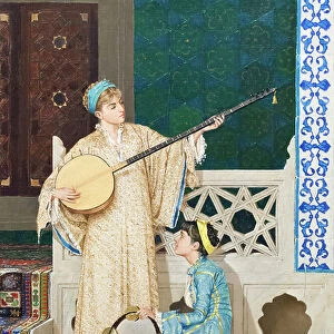Two musician girls, 1880 (oil on canvas)