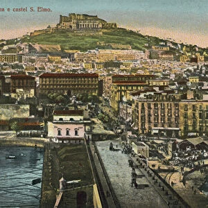 Naples, Italy, Panorama, Castels Elmo (colour photo)