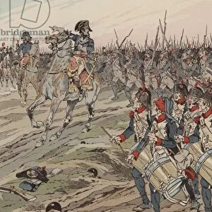 Napoleon Bonaparte, Soldats! Souvenez-Vous Que J Ai L Habititude De Coucher Sur Les Champs De Bataille (colour litho)