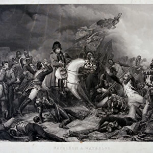 Napoleon at Waterloo, engraving by Jean Pierre Marie Jazet (1788-1871), c
