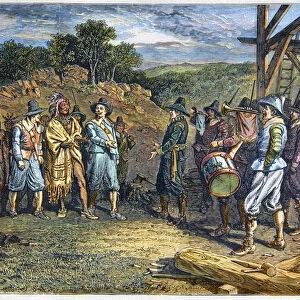 Native population of America: Indians. The settlers met Massasoit (1590-1661