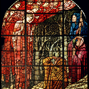The Nativity Window, detail, The Shepherds, 1888 (stained glass)