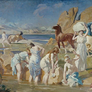 Nausicaa at the Fountain (oil on canvas)