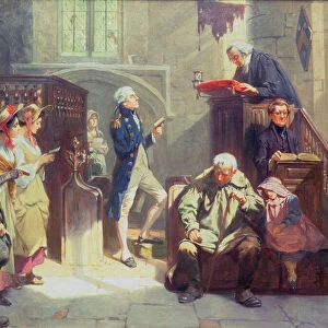 Nelson at Church (oil on canvas)