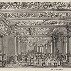 New building of the Constitutional Club in Northumberland Avenue: The coffee room (engraving)