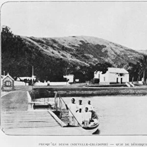 New Caledonia, Ducos Peninsula, the landing stage, from La Depeche Coloniale