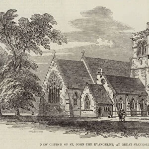 New Church of St John the Evangelist, at Great Stanmore (engraving)