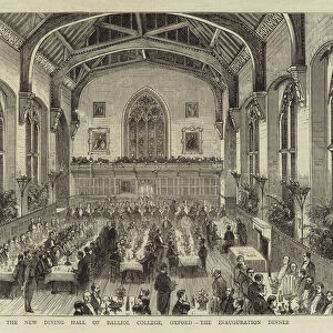 The New Dining Hall of Balliol College, Oxford, the Inauguration Dinner (engraving)