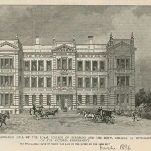 The new Examination Hall of the Royal College of Surgeons and the Royal College of Physicians (engraving)