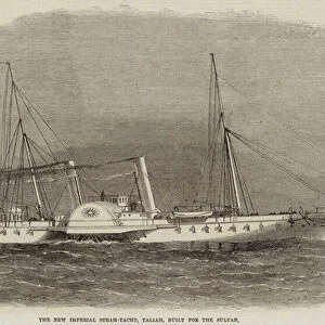 The New Imperial Steam-Yacht, Taliah, built for the Sultan (engraving)