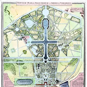 A New Plan of the Town, Chateau and Gardens of Versailles, 1714 (engraving)