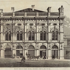 The New Prince of Waless Theatre, Lime-Street, Liverpool (engraving)