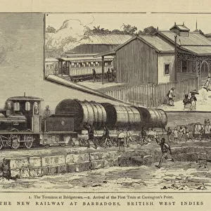 The New Railway at Barbadoes, British West Indies (engraving)