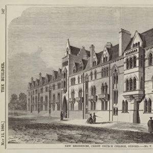 New Residences, Christ Church College, Oxford, Mr T N Deane, Architect (engraving)