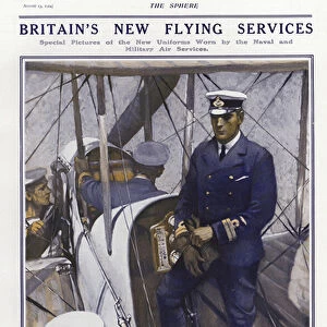 New uniforms of the British Royal Naval Air Service, 1914 (colour litho)