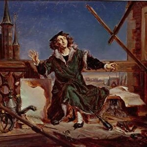 Nicolaus Copernicus (1473-1543) the Astronomer (oil on cardboard)