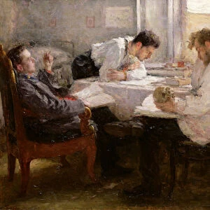 The Night before the Exam, 1935 (oil on canvas)