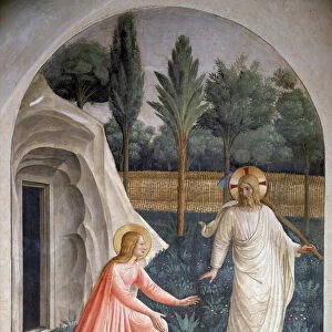 Noli me tangere Saint Mary Madeleine and the risen Christ (gardener) (fresco, c