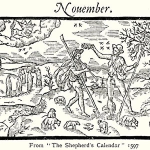 November, from The Shepherds Calendar, 1597 (engraving)