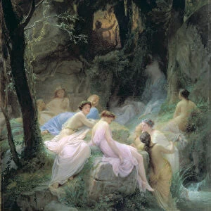 Nymphs Listening to the Songs of Orpheus, 1853 (oil on canvas)