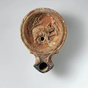 Oil lamp, 1st century AD (terracotta)