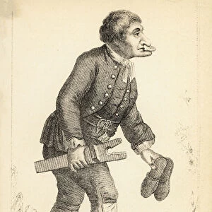 Old Boots, boot-cleaner of Ripon, Yorkshire, 1692-1762. 1869 (lithograph)