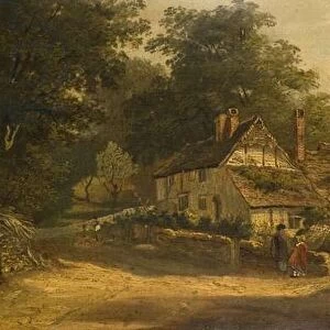 Old Cottages at Petersfield, 1820 (oil on board)