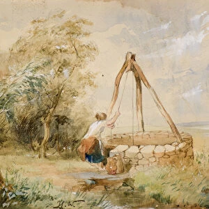 The Old Draw Well near Golspie, 19th century (w / c)