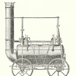 Old Engine in use on Killingworth Railway (engraving)