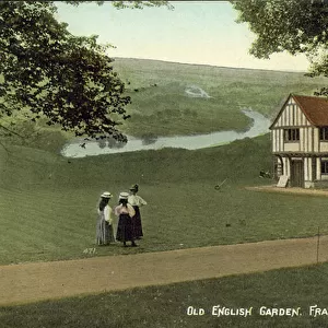 Old English Garden, Franco-British Exhibition, London, 1908 (colour photo)