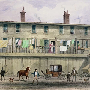 The Old Vine Inn, Aldersgate Street, 1855 (w / c on paper)