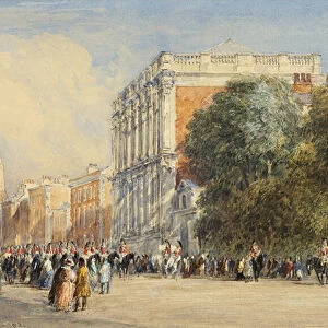 Old Whitehall with the Life Guards, 1831 (w / c on paper)