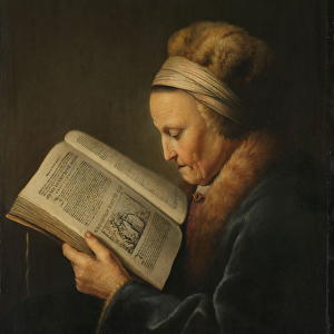 Old Woman Reading, c. 1631-2 (oil on panel)