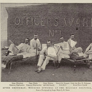 After Omdurman, Wounded Officers at the Military Hospital, Abadia (b / w photo)