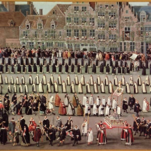 The Ommeganck in Brussels in 1615: Procession of Notre Dame de Sablon, 1616 (oil on canvas)