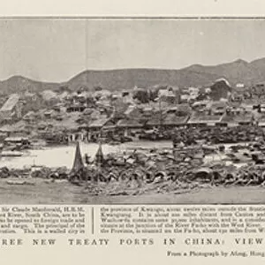 The Opening of Three New Treaty Ports in China, view of Wuchow-Fu, the most important of them (engraving)