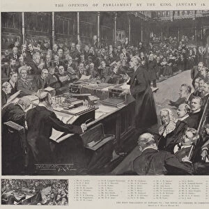 The Opening of Parliament by the King, 16 January (litho)