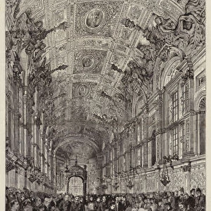 Opening of the Royal Holloway College for Women by the Queen, the Royal Party leaving the Chapel after the Religious Ceremony (engraving)
