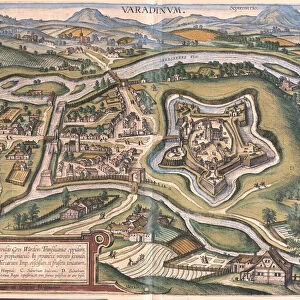 Oradea (or Oradea Mare), Romania (engraving, 1572-1617)