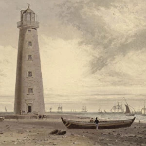 The Orford Ness Lighthouses, Suffolk (aquatint)