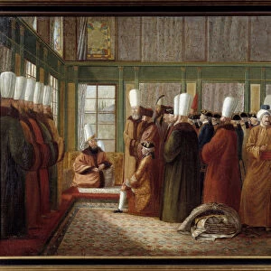 Ottoman Empire: "Reception by the Grand Vizir of an ambassador of France in