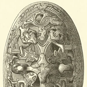 Oval brooch for women, Sweden (engraving)
