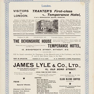 Page from the ABC Hotel Guide for Travellers and Tourists, 1901-2 (litho)