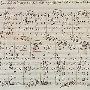 Page of the sheet music for Symphony concertante for violin and viola in E flat