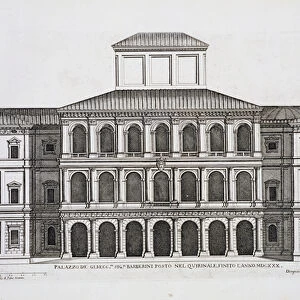 Palazzo Barberini on the Quirinale, finished 1630, from Palazzi di Roma, part I